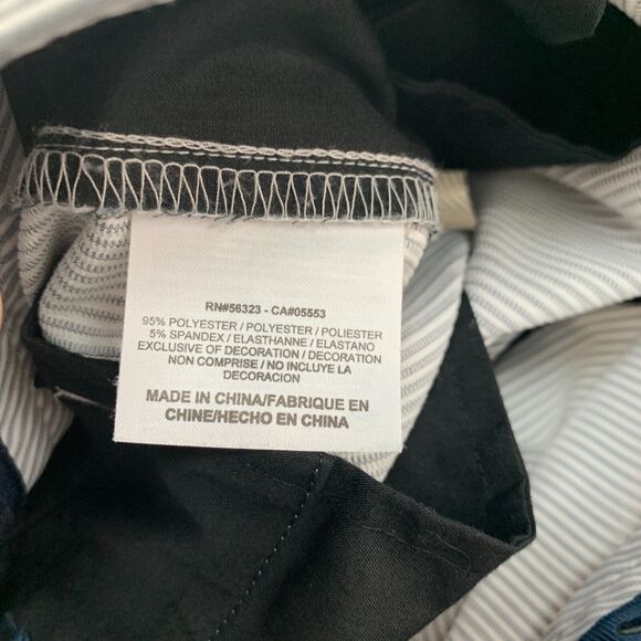 Nike Golf Pant Mens 35x32 White Grey Performance Flat Front Dri Fit Tour Stripe - Picture 9 of 13